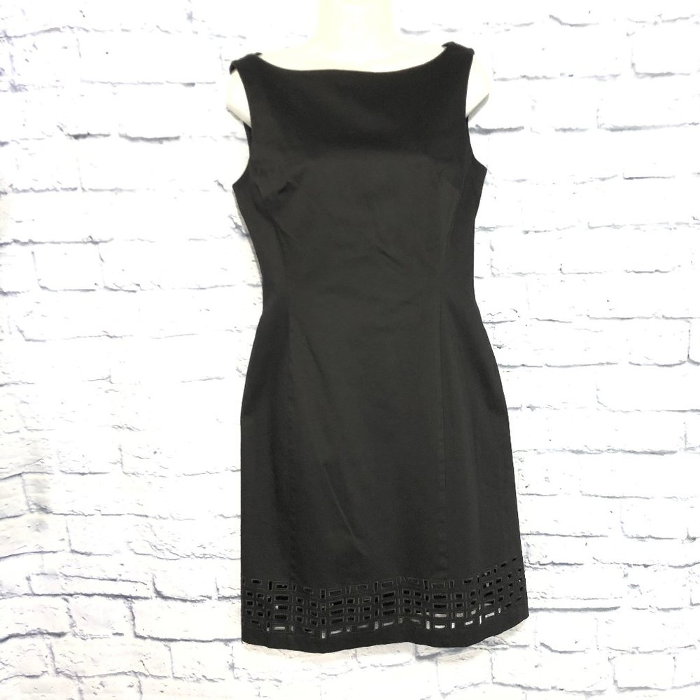 JONES NEW YORK STRETCH SLEEVELESS BLACK DRESS 4